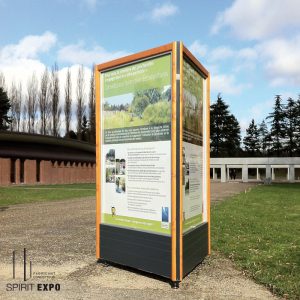 support vitrines affichage exterieur