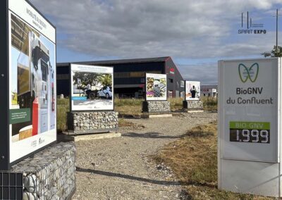 support gabion exposition photos extérieure